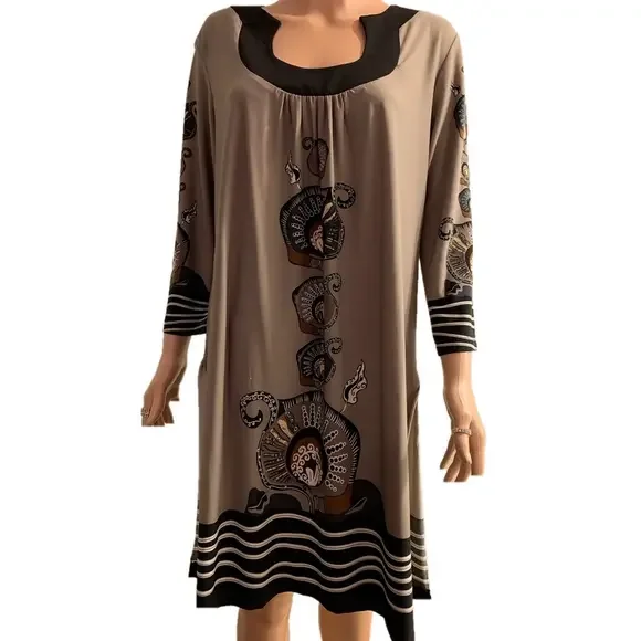 Forever Tan Light Brown Dress Large - Picture 2 of 13